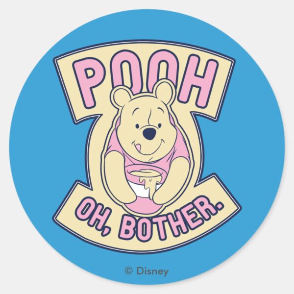 Winnie_The_Pooh___Pooh_Oh_Bother_Classic_Round_Sticker_1 Winnie The Pooh Pooh Oh Bother Classic Round Sticker