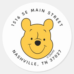 Winnie The Pooh One First Birthday Classic Round Sticker