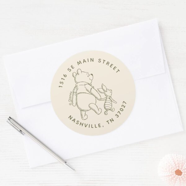 Winnie_the_Pooh_100_Acre_Wood_Birthday_Arch_Classic_Round_Sticker_4 Winnie The Pooh 100 Acre Wood Birthday Arch Classic Round Sticker