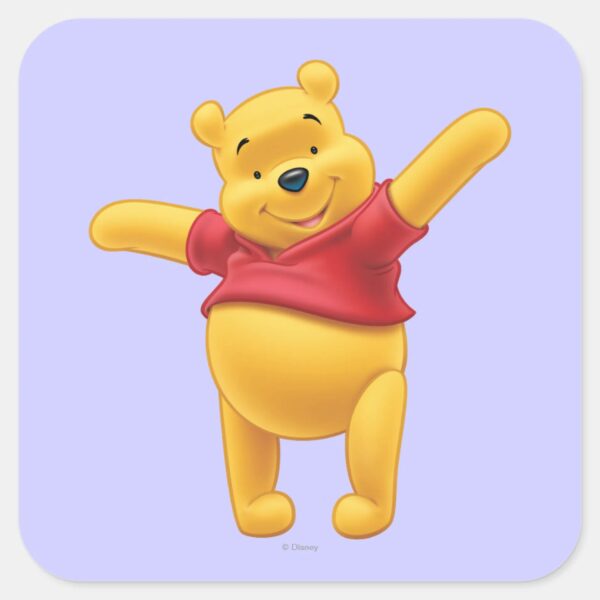 Winnie_the_Pooh_1_Square_Sticker_1 Winnie The Pooh 1 Square Sticker