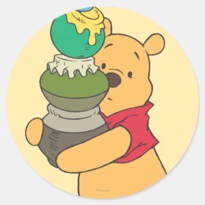Winnie The Pooh 3 Classic Round Sticker