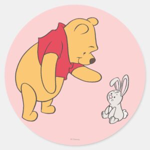 Winnie The Pooh 5 Classic Round Sticker