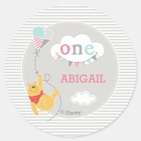 Winnie_the_Pooh_Kite___Baby_Boy_Classic_Round_Sticker_1 Winnie The Pooh Kite Baby Boy Classic Round Sticker