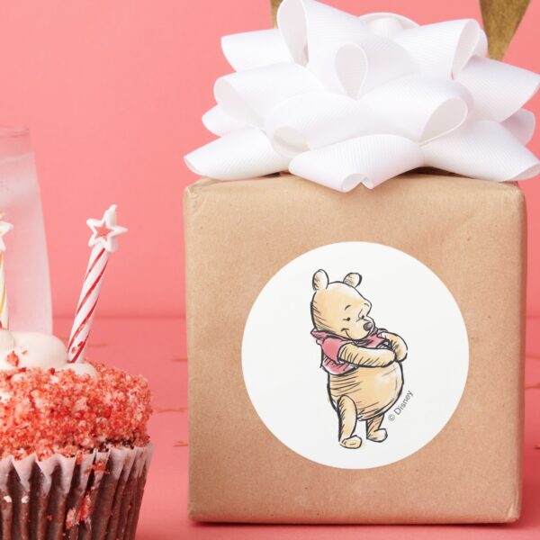 Winnie_the_Pooh_Watercolor___Baby_Shower_Classic_Round_Sticker_9 Winnie The Pooh Watercolor Baby Shower Classic Round Sticker