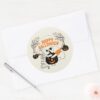 Winnie The Pooh Eeyore Happy Halloween Classic Round Sticker