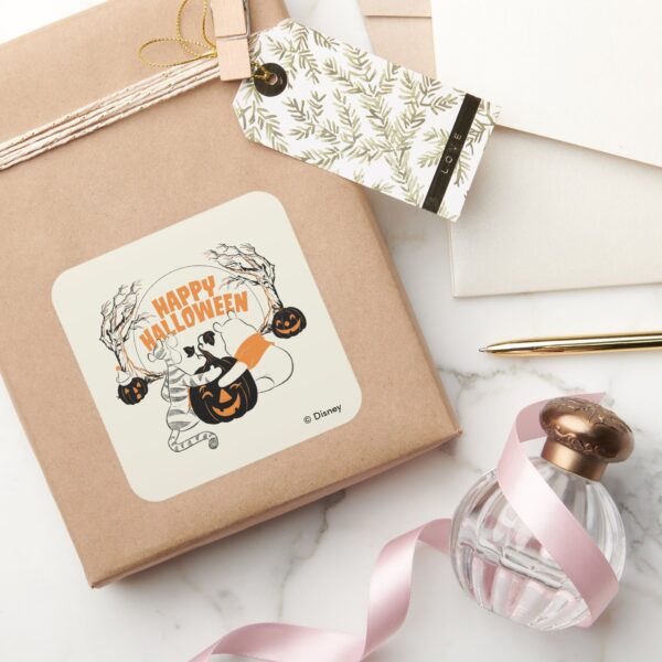 Winnie_the_Pooh_&_Eeyore___Happy_Halloween_Square_Sticker_5 Winnie The Pooh Eeyore Happy Halloween Square Sticker