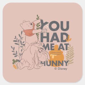 Winnie_the_Pooh_&_Eeyore___You_had_me_at_Hunny_Square_Sticker_1 Winnie The Pooh Eeyore You Had Me At Hunny Square Sticker