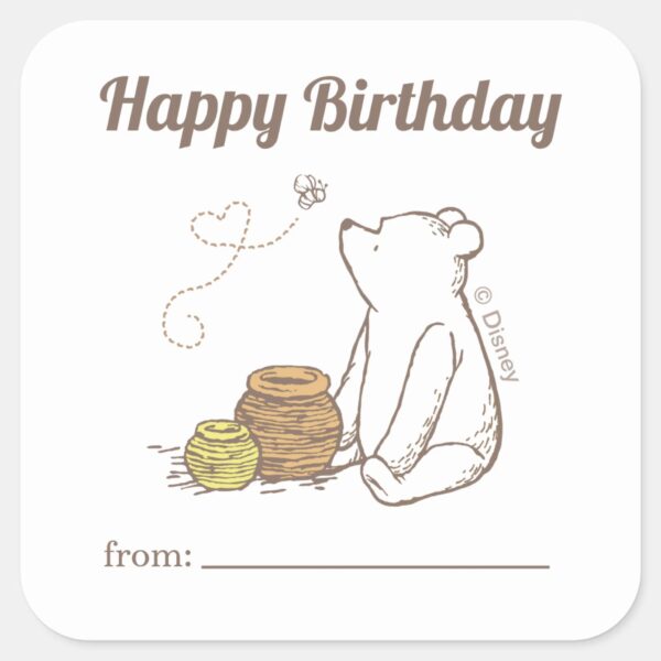 Winnie_the_Pooh___A_Gift_From_-_Birthday_Square_Sticker_2 Winnie The Pooh A Gift From Birthday Square Sticker