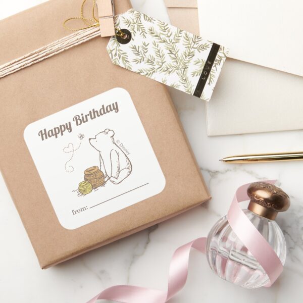 Winnie_the_Pooh___A_Gift_From_-_Birthday_Square_Sticker_6 Winnie The Pooh A Gift From Birthday Square Sticker