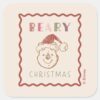 Winnie_the_Pooh___Beary_Christmas_Square_Sticker_1 Winnie The Pooh Beary Christmas Square Sticker
