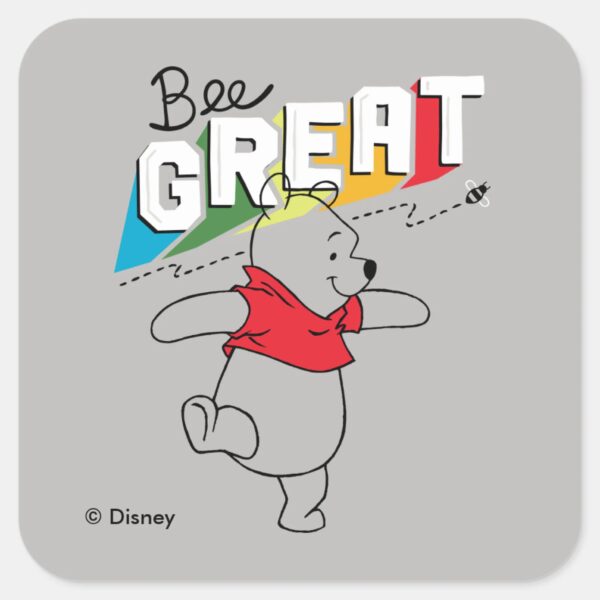 Winnie_the_Pooh___Bee_Great_Square_Sticker_1 Winnie The Pooh Bee Great Square Sticker