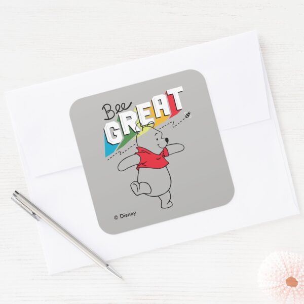 Winnie_the_Pooh___Bee_Great_Square_Sticker_3 Winnie The Pooh Bee Great Square Sticker