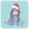 Winnie The Pooh Eeyore Santa Claus Square Sticker