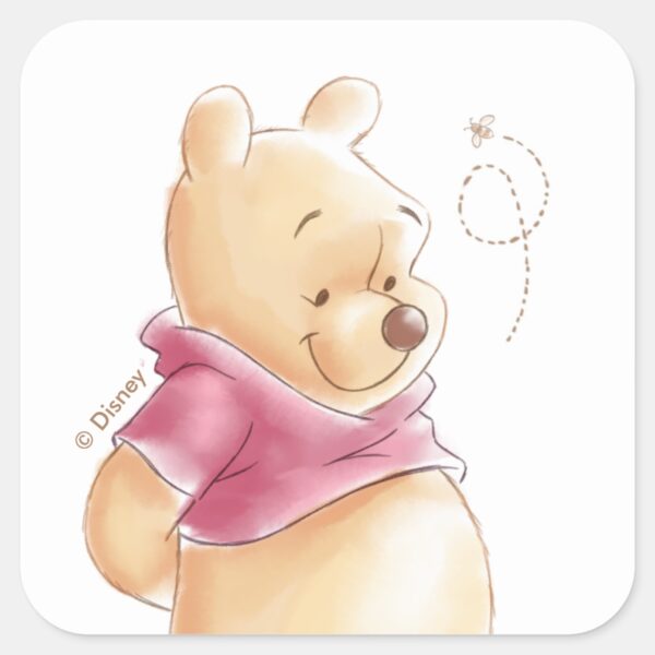 Winnie_the_Pooh___Fall_Pumpkin_Baby_Shower_Square_Sticker_3 Winnie The Pooh Fall Pumpkin Baby Shower Square Sticker
