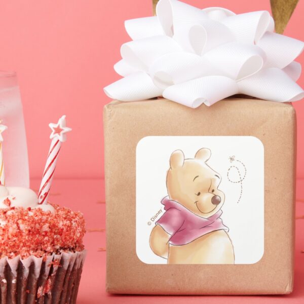 Winnie_the_Pooh___Fall_Pumpkin_Baby_Shower_Square_Sticker_9 Winnie The Pooh Fall Pumpkin Baby Shower Square Sticker