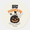 Winnie The Pooh Little Piglet Big Pumkin Classic Round Sticker