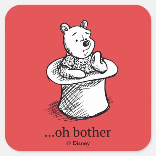 Winnie_the_Pooh___Oh_Bother_Quote_Square_Sticker_1 Winnie The Pooh Oh Bother Quote Square Sticker