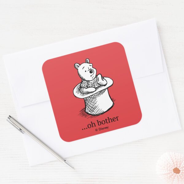 Winnie_the_Pooh___Oh_Bother_Quote_Square_Sticker_3 Winnie The Pooh Oh Bother Quote Square Sticker