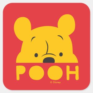 Winnie_the_Pooh___Peek-a-Boo_Pooh_Square_Sticker_1 Winnie The Pooh Peek A Boo Pooh Square Sticker