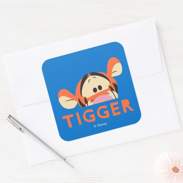 Winnie_the_Pooh___Peek-a-Boo_Tigger_Square_Sticker_3 Winnie The Pooh Peek A Boo Tigger Square Sticker