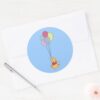 Winnie_the_Pooh_and_Balloons_Classic_Round_Sticker_3 Winnie The Pooh And Balloons Classic Round Sticker