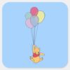 Winnie The Pooh And Balloons Square Sticker