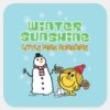 Winter_Wonderland_with_Little_Miss_Sunshine_Square_Sticker_1 Winter Wonderland With Little Miss Sunshine Square Sticker