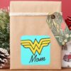 Wonder_Mom_Classic_Square_Sticker_5 Wonder Mom Classic Square Sticker