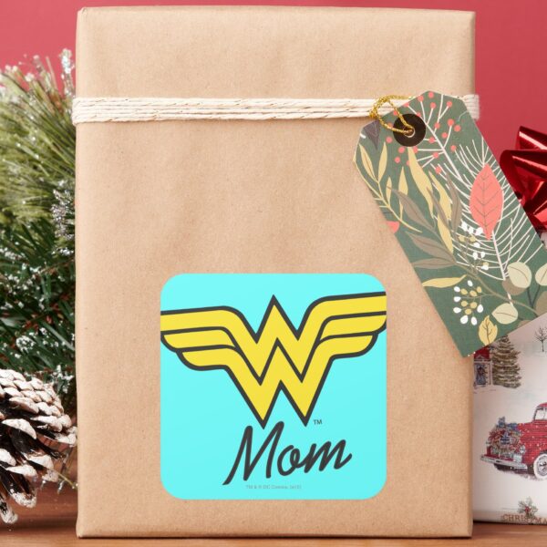 Wonder_Mom_Classic_Square_Sticker_5 Wonder Mom Classic Square Sticker