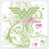 Wonder_Mom_Swirls_Square_Sticker_1 Wonder Mom Swirls Square Sticker