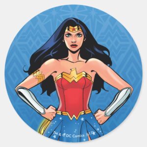 Wonder Woman Fight For Peace Classic Round Sticker