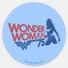 Wonder_Woman_75th_Anniversary_Red_&_Blue_Logo_Classic_Round_Sticker_1 Wonder Woman 75th Anniversary Red Blue Logo Classic Round Sticker