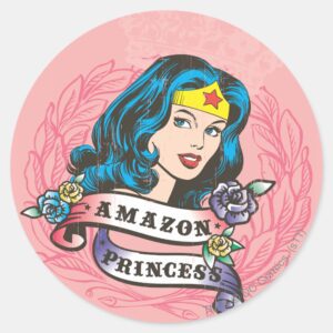 Wonder_Woman_Amazon_Princess_Classic_Round_Sticker_1 Wonder Woman Amazon Princess Classic Round Sticker