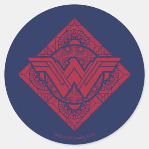 Wonder Woman Amazonian Symbol Classic Round Sticker