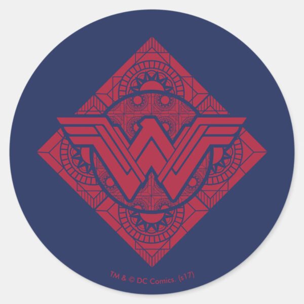 Wonder_Woman_Amazonian_Symbol_Classic_Round_Sticker_1 Wonder Woman Amazonian Symbol Classic Round Sticker