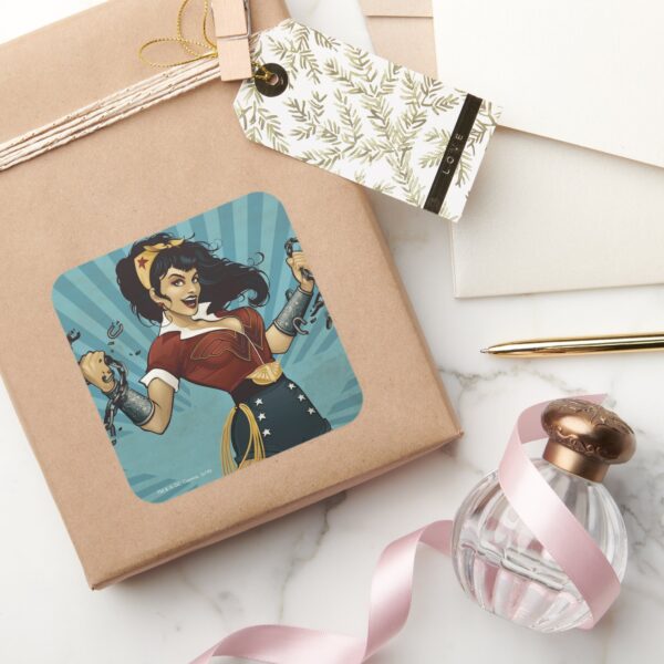 Wonder_Woman_Amazonians_Unite_Vintage_Poster_Square_Sticker_5 Wonder Woman Amazonians Unite Vintage Poster Square Sticker