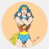 Wonder_Woman_Arms_Crossed_Classic_Round_Sticker_1 Wonder Woman Arms Crossed Classic Round Sticker