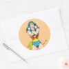 Wonder_Woman_Arms_Crossed_Classic_Round_Sticker_3 Wonder Woman Arms Crossed Classic Round Sticker