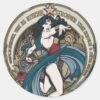 Wonder_Woman_Art_Nouveau_Panel_Classic_Round_Sticker_1 Wonder Woman Art Nouveau Panel Classic Round Sticker