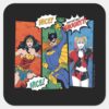 Wonder Woman Batgirl Harley Quinn Holiday Square Sticker