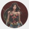 Wonder_Woman_Battle-Ready_Comic_Art_Classic_Round_Sticker_1 Wonder Woman Battle Ready Comic Art Classic Round Sticker