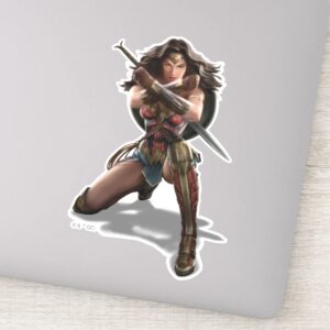 Wonder Woman Blocking With Bracelets Sticker