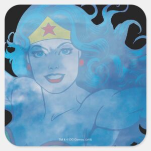Wonder_Woman_Blue_Sky_Silhouette_Square_Sticker_1 Wonder Woman Blue Sky Silhouette Square Sticker
