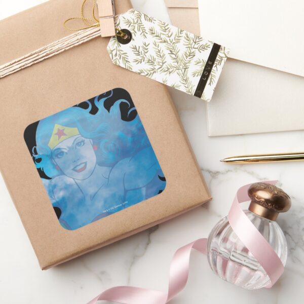 Wonder_Woman_Blue_Sky_Silhouette_Square_Sticker_5 Wonder Woman Blue Sky Silhouette Square Sticker