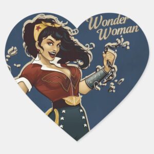 Wonder Woman Bombshell Heart Sticker