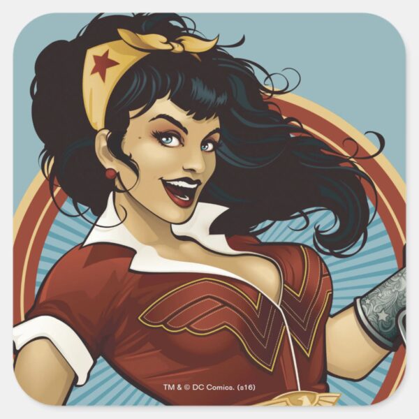 Wonder_Woman_Bombshell_Name_Graphic_Square_Sticker_1 Wonder Woman Bombshell Name Graphic Square Sticker