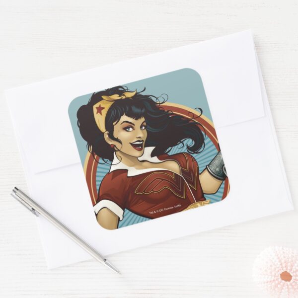 Wonder_Woman_Bombshell_Name_Graphic_Square_Sticker_3 Wonder Woman Bombshell Name Graphic Square Sticker