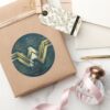 Wonder_Woman_Brushed_Gold_Symbol_Classic_Round_Sticker_5 Wonder Woman Brushed Gold Symbol Classic Round Sticker