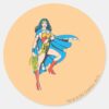 Wonder_Woman_Cape_Classic_Round_Sticker_1 Wonder Woman Cape Classic Round Sticker