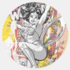 Wonder_Woman_Collage_1_Classic_Round_Sticker_1 Wonder Woman Collage 1 Classic Round Sticker